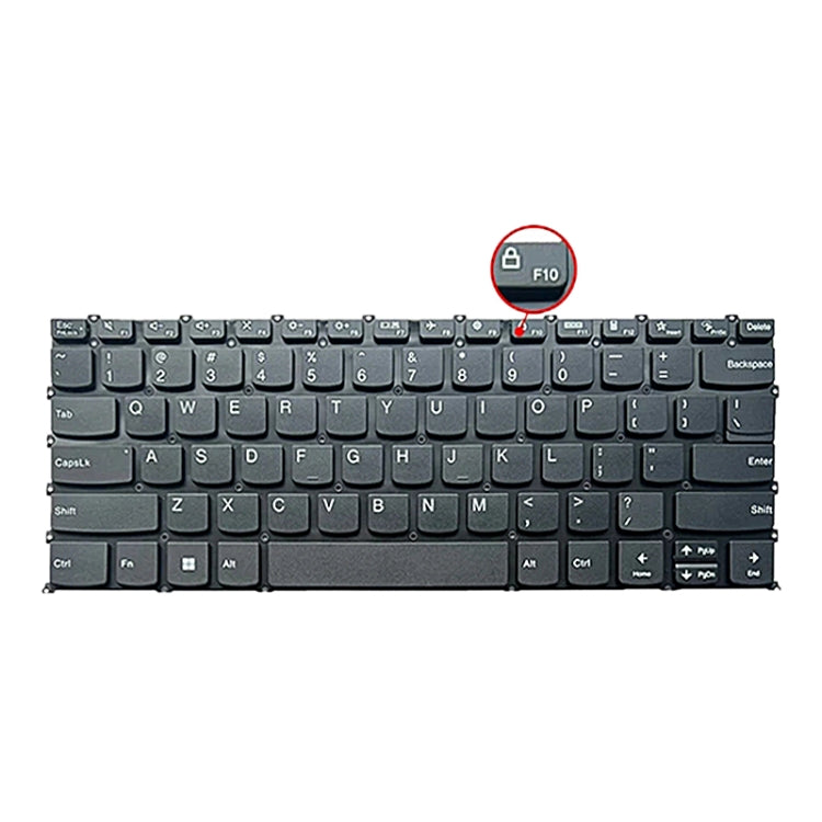 For Lenovo IdeaPad 5 / Yoga Slim 7 Pro  US Version Laptop Backlight Keyboard, F10 Key with Lock Icon