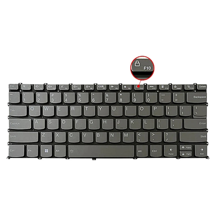 For Lenovo IdeaPad 5 / Yoga Slim 7 Pro  US Version Laptop Backlight Keyboard, F10 Key with Lock Icon