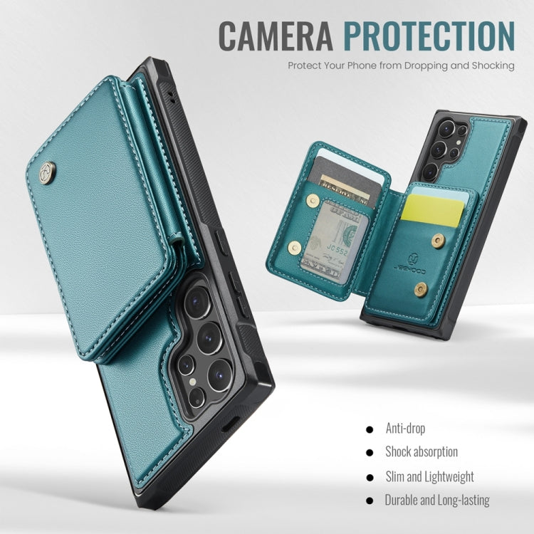 For Samsung Galaxy S24 Ultra 5G JEEHOOD J05 Business Magnetic Style RFID Leather Phone Case