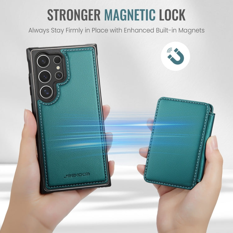 For Samsung Galaxy S24 Ultra 5G JEEHOOD J05 Business Magnetic Style RFID Leather Phone Case