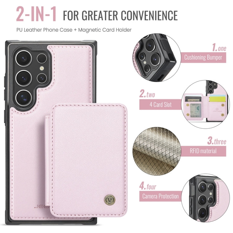 For Samsung Galaxy S24 Ultra 5G JEEHOOD J05 Business Magnetic Style RFID Leather Phone Case