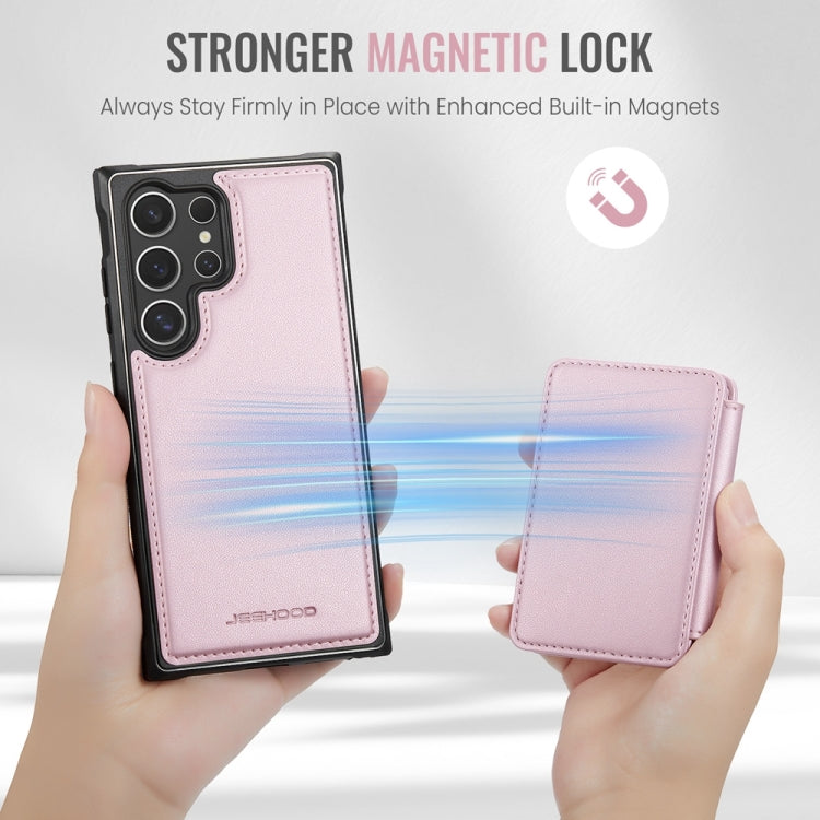 For Samsung Galaxy S24 Ultra 5G JEEHOOD J05 Business Magnetic Style RFID Leather Phone Case