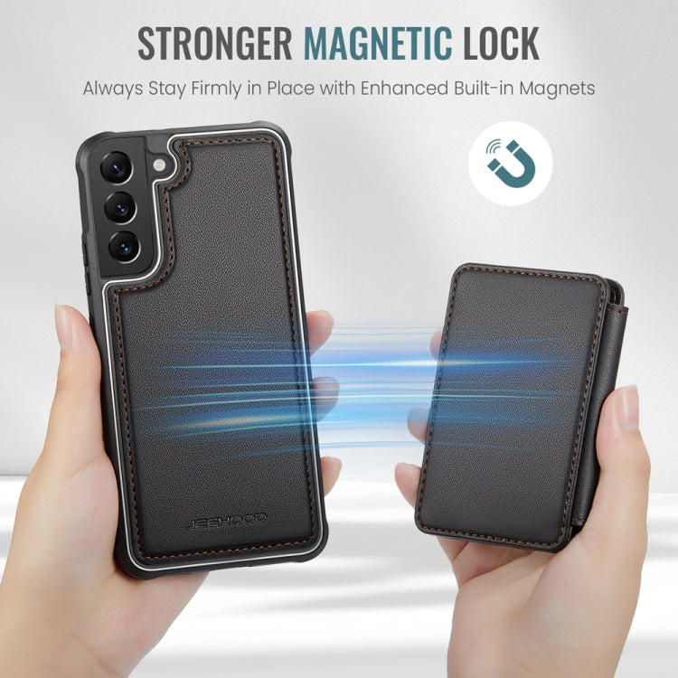 For Samsung Galaxy S22 5G JEEHOOD J05 Business Magnetic Style RFID Leather Phone Case