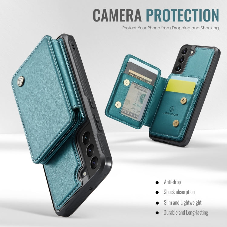 For Samsung Galaxy S22 5G JEEHOOD J05 Business Magnetic Style RFID Leather Phone Case