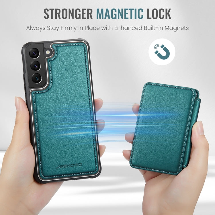 For Samsung Galaxy S22 5G JEEHOOD J05 Business Magnetic Style RFID Leather Phone Case