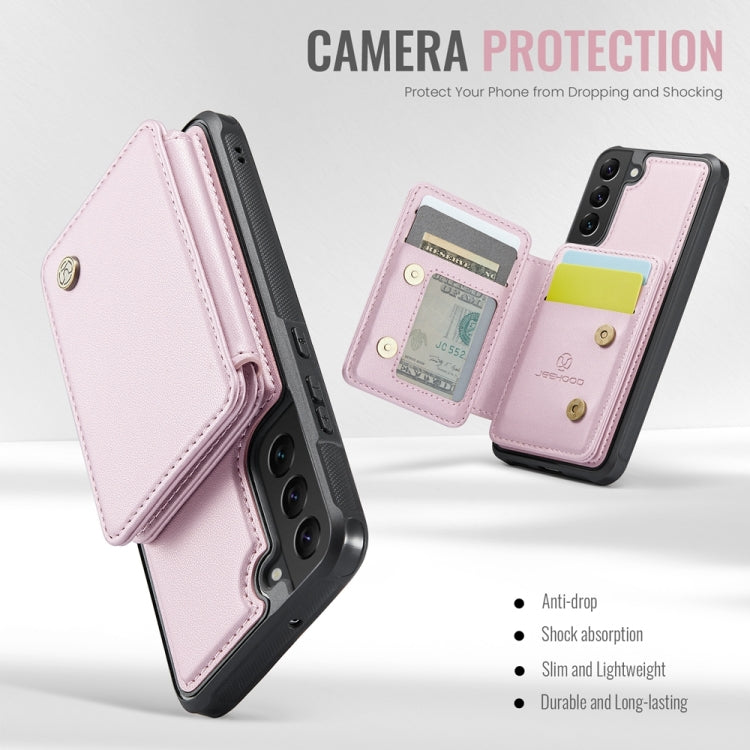 For Samsung Galaxy S22 5G JEEHOOD J05 Business Magnetic Style RFID Leather Phone Case