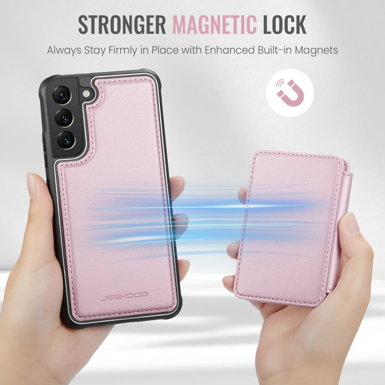 For Samsung Galaxy S22 5G JEEHOOD J05 Business Magnetic Style RFID Leather Phone Case