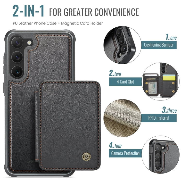 For Samsung Galaxy S23+ 5G JEEHOOD J05 Business Magnetic Style RFID Leather Phone Case
