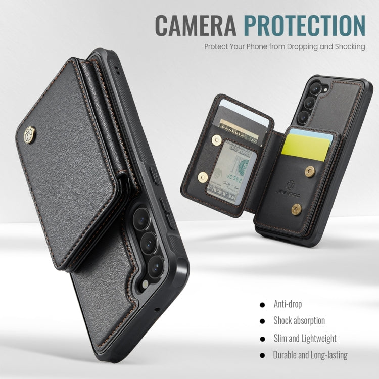 For Samsung Galaxy S23+ 5G JEEHOOD J05 Business Magnetic Style RFID Leather Phone Case
