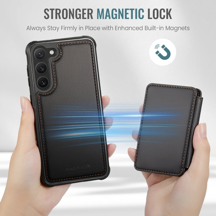 For Samsung Galaxy S23+ 5G JEEHOOD J05 Business Magnetic Style RFID Leather Phone Case