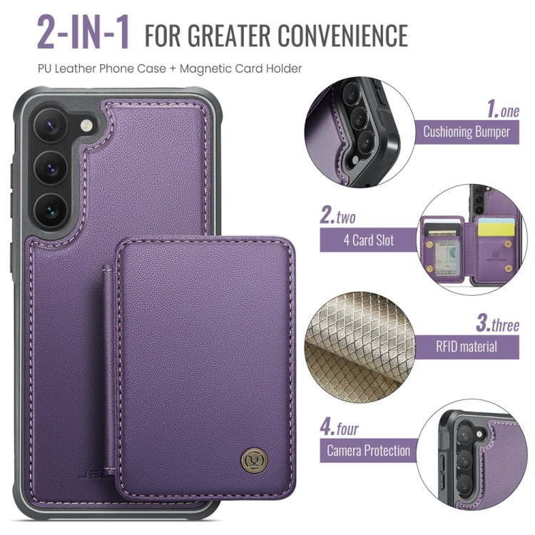 For Samsung Galaxy S23+ 5G JEEHOOD J05 Business Magnetic Style RFID Leather Phone Case