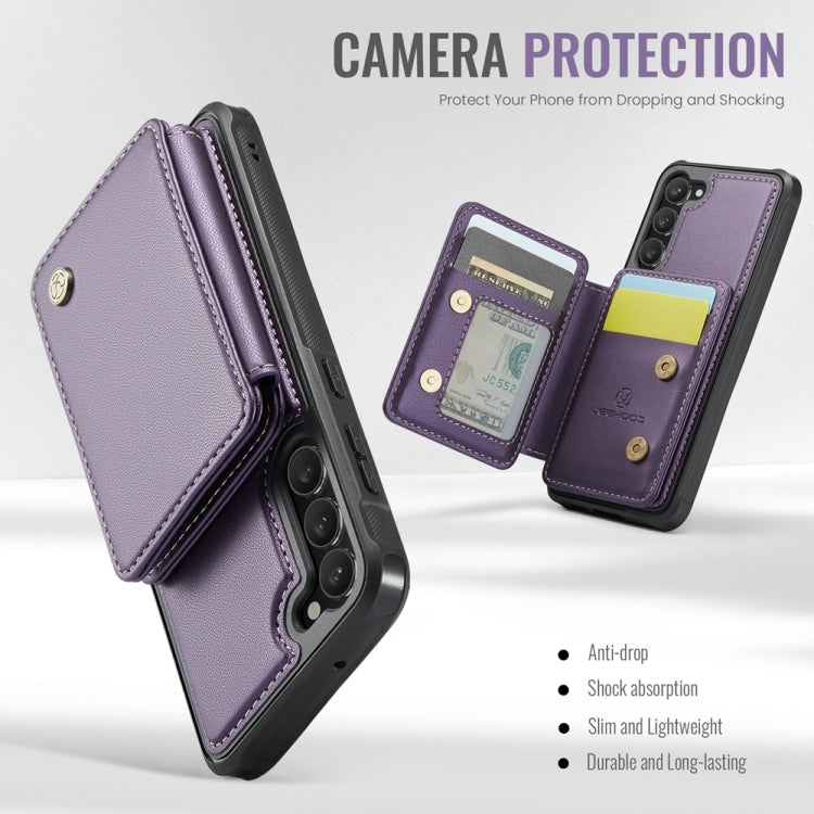 For Samsung Galaxy S23+ 5G JEEHOOD J05 Business Magnetic Style RFID Leather Phone Case