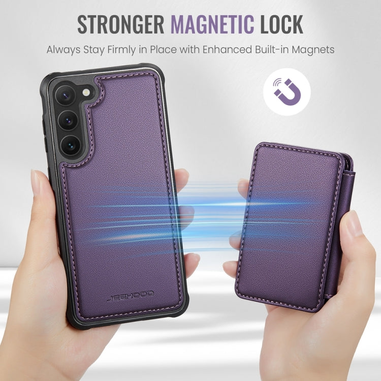 For Samsung Galaxy S23+ 5G JEEHOOD J05 Business Magnetic Style RFID Leather Phone Case