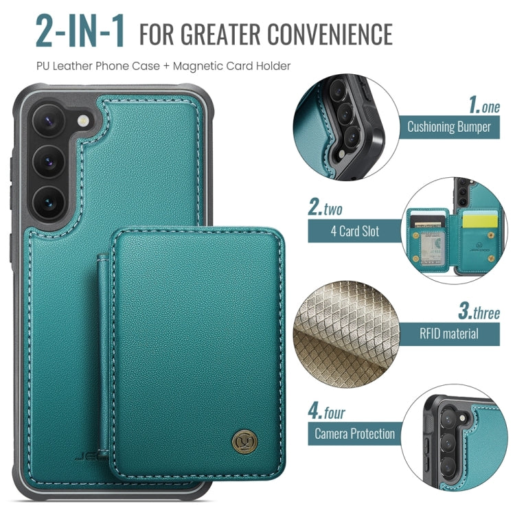 For Samsung Galaxy S23+ 5G JEEHOOD J05 Business Magnetic Style RFID Leather Phone Case