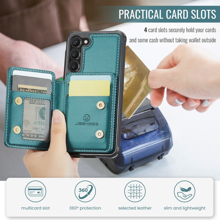 For Samsung Galaxy S23+ 5G JEEHOOD J05 Business Magnetic Style RFID Leather Phone Case