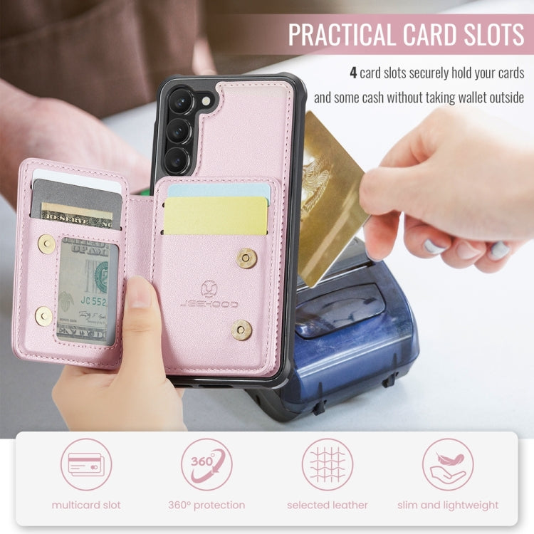 For Samsung Galaxy S23+ 5G JEEHOOD J05 Business Magnetic Style RFID Leather Phone Case