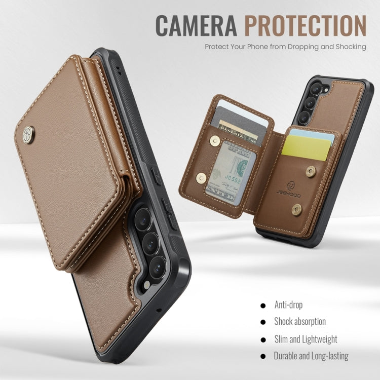 For Samsung Galaxy S23+ 5G JEEHOOD J05 Business Magnetic Style RFID Leather Phone Case
