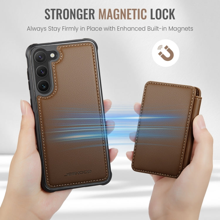 For Samsung Galaxy S23+ 5G JEEHOOD J05 Business Magnetic Style RFID Leather Phone Case