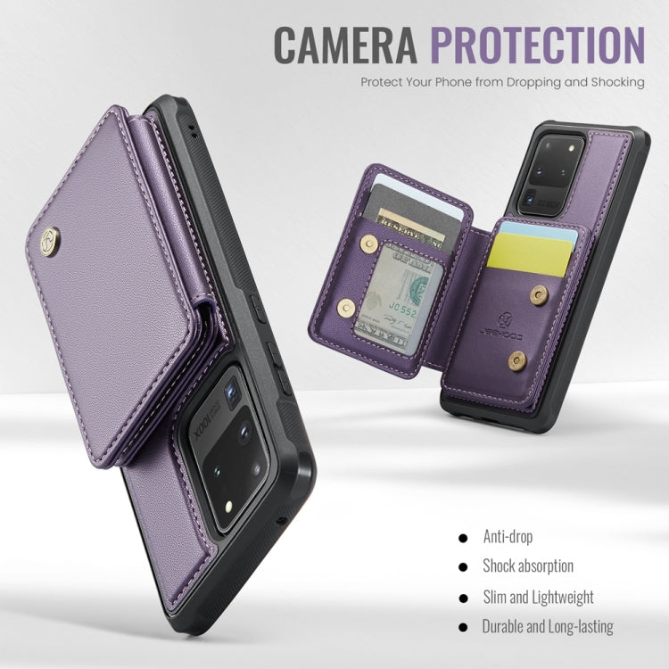 For Samsung Galaxy S20 Ultra 5G JEEHOOD J05 Business Magnetic Style RFID Leather Phone Case