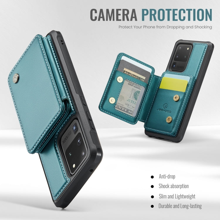 For Samsung Galaxy S20 Ultra 5G JEEHOOD J05 Business Magnetic Style RFID Leather Phone Case