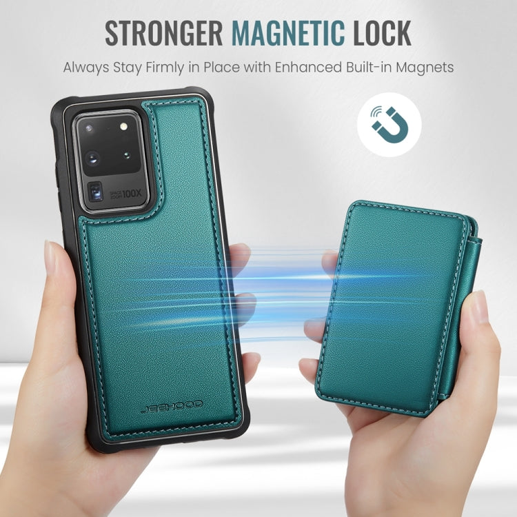 For Samsung Galaxy S20 Ultra 5G JEEHOOD J05 Business Magnetic Style RFID Leather Phone Case