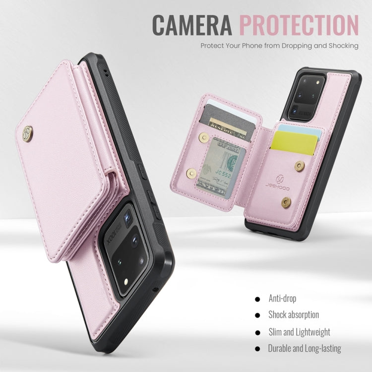 For Samsung Galaxy S20 Ultra 5G JEEHOOD J05 Business Magnetic Style RFID Leather Phone Case