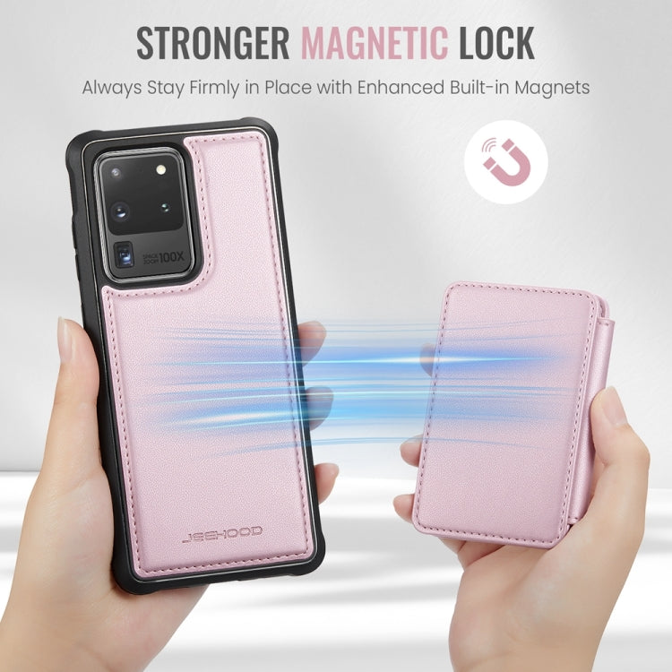 For Samsung Galaxy S20 Ultra 5G JEEHOOD J05 Business Magnetic Style RFID Leather Phone Case