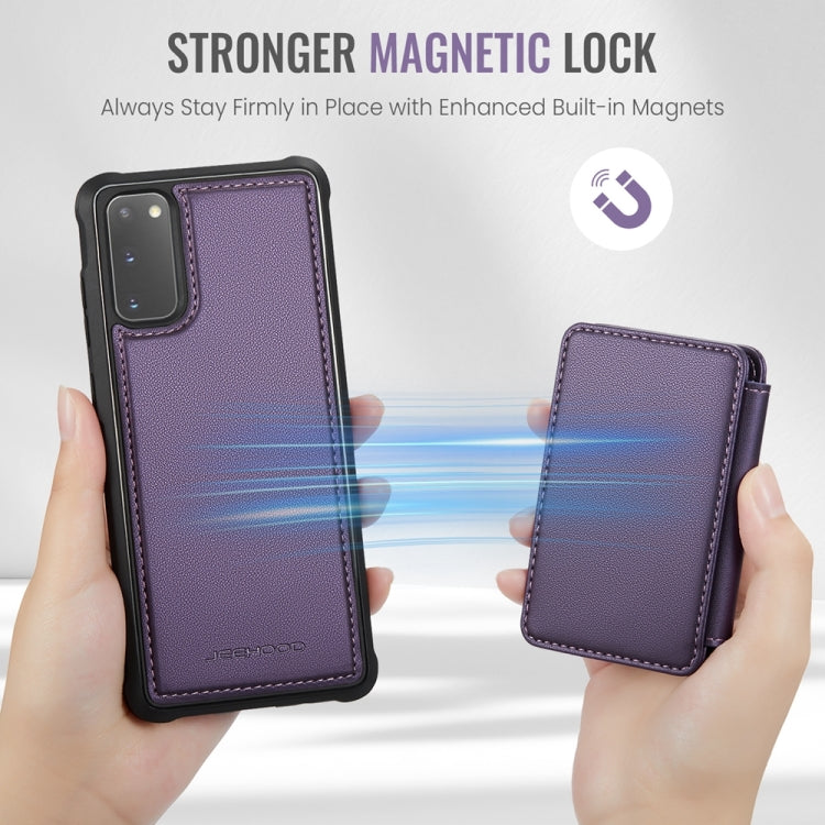 For Samsung Galaxy S20 5G JEEHOOD J05 Business Magnetic Style RFID Leather Phone Case