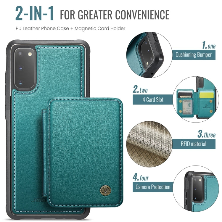 For Samsung Galaxy S20 5G JEEHOOD J05 Business Magnetic Style RFID Leather Phone Case