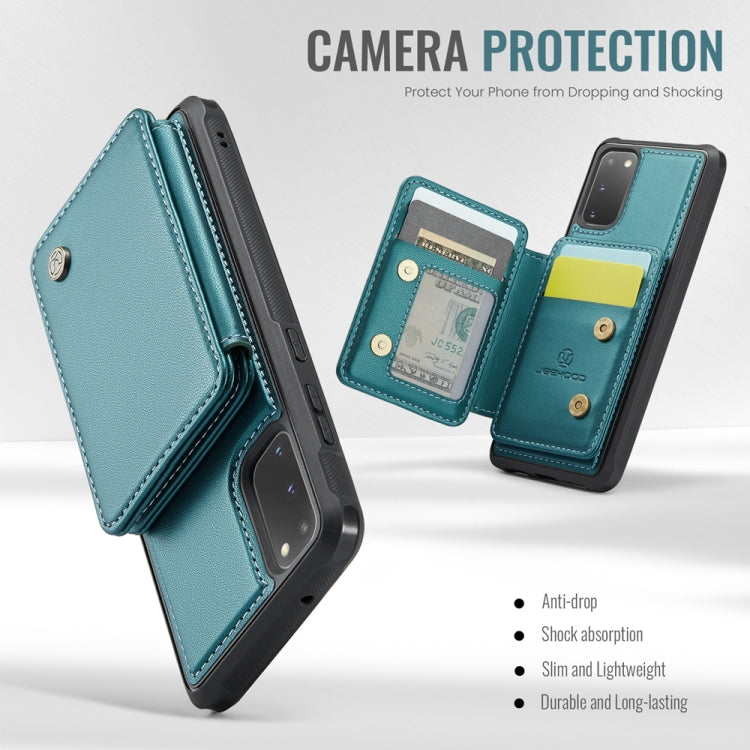 For Samsung Galaxy S20 5G JEEHOOD J05 Business Magnetic Style RFID Leather Phone Case