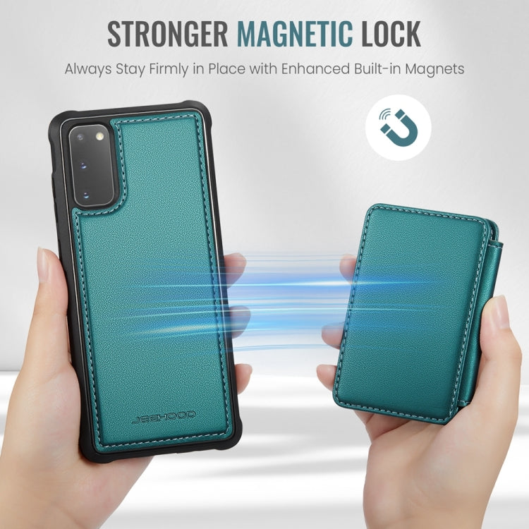 For Samsung Galaxy S20 5G JEEHOOD J05 Business Magnetic Style RFID Leather Phone Case