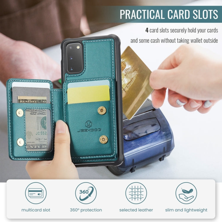 For Samsung Galaxy S20 5G JEEHOOD J05 Business Magnetic Style RFID Leather Phone Case