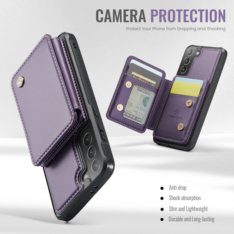 For Samsung Galaxy S21+ 5G JEEHOOD J05 Business Magnetic Style RFID Leather Phone Case