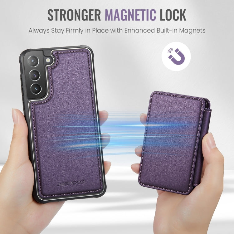 For Samsung Galaxy S21+ 5G JEEHOOD J05 Business Magnetic Style RFID Leather Phone Case