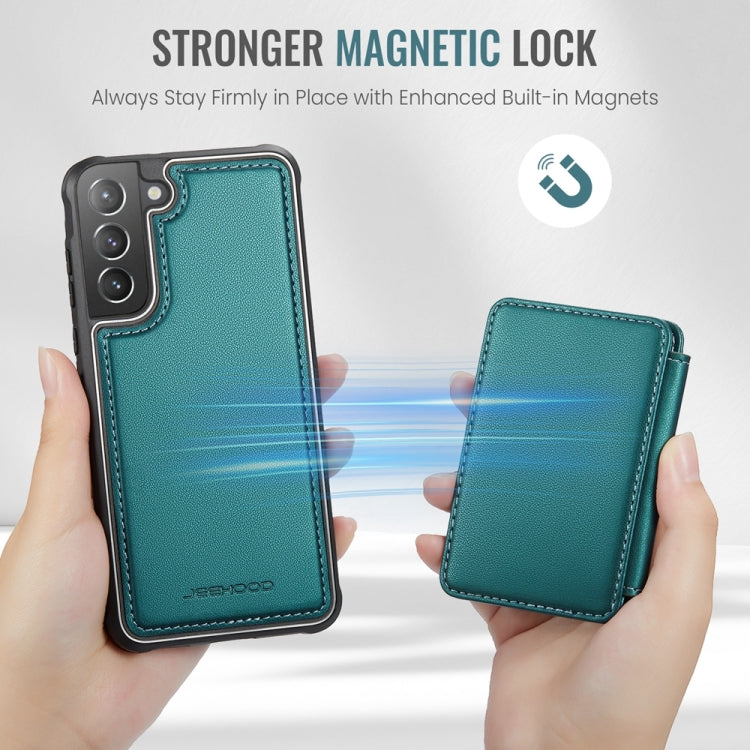 For Samsung Galaxy S21+ 5G JEEHOOD J05 Business Magnetic Style RFID Leather Phone Case