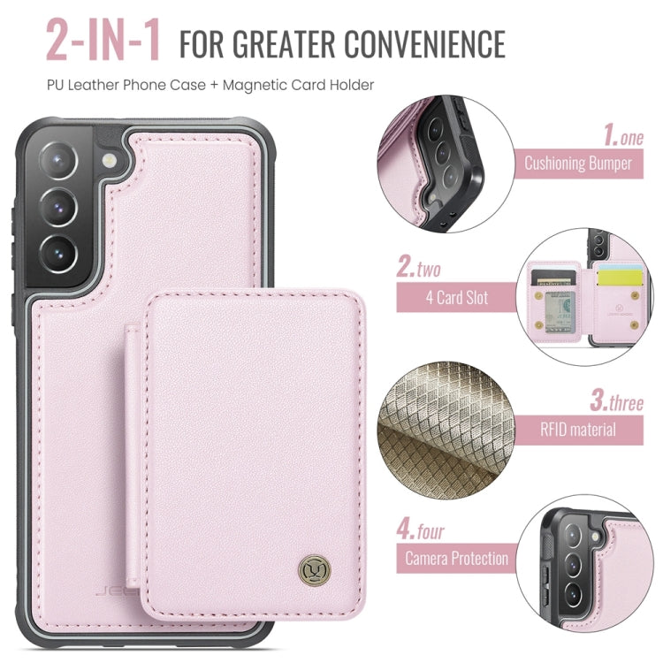 For Samsung Galaxy S21+ 5G JEEHOOD J05 Business Magnetic Style RFID Leather Phone Case
