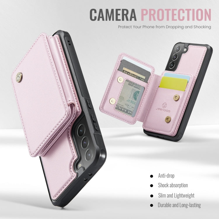 For Samsung Galaxy S21+ 5G JEEHOOD J05 Business Magnetic Style RFID Leather Phone Case