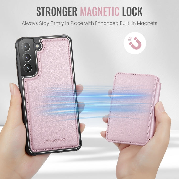 For Samsung Galaxy S21+ 5G JEEHOOD J05 Business Magnetic Style RFID Leather Phone Case