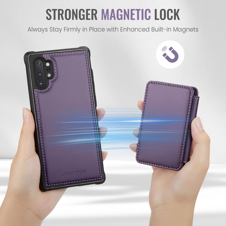 For Samsung Galaxy Note10+ 5G JEEHOOD J05 Business Magnetic Style RFID Leather Phone Case