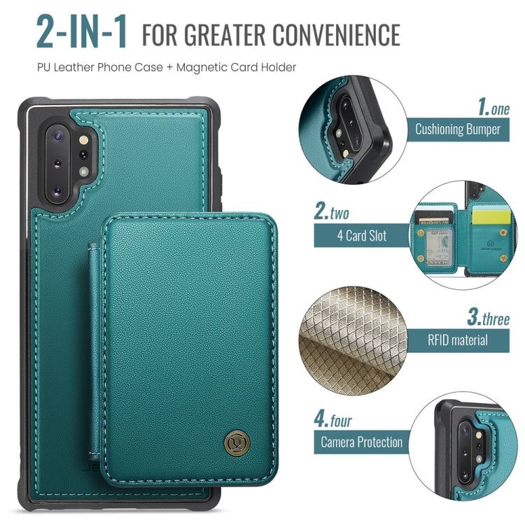 For Samsung Galaxy Note10+ 5G JEEHOOD J05 Business Magnetic Style RFID Leather Phone Case