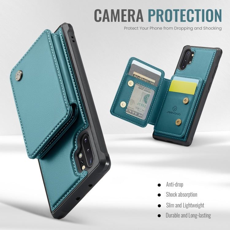For Samsung Galaxy Note10+ 5G JEEHOOD J05 Business Magnetic Style RFID Leather Phone Case