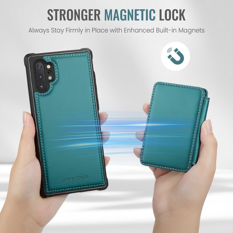 For Samsung Galaxy Note10+ 5G JEEHOOD J05 Business Magnetic Style RFID Leather Phone Case