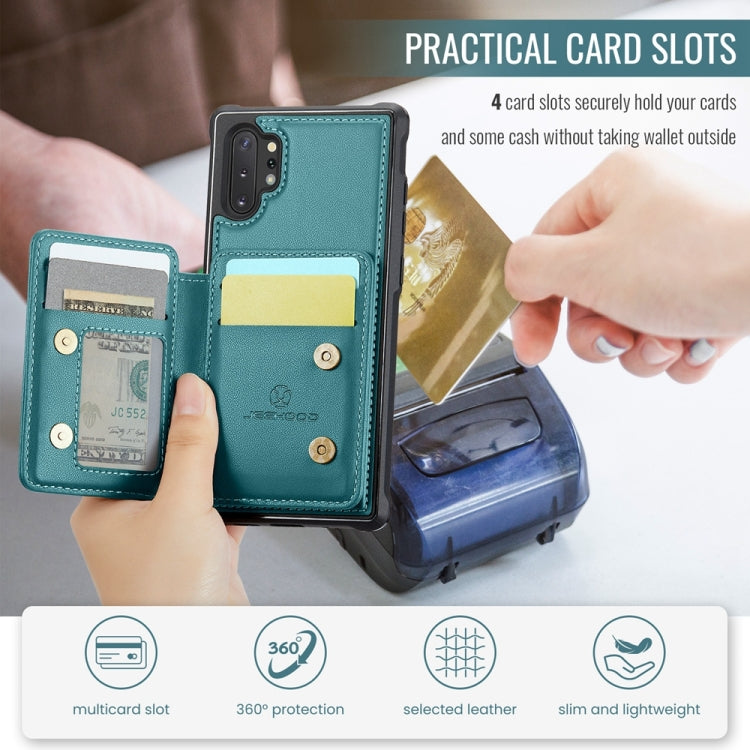 For Samsung Galaxy Note10+ 5G JEEHOOD J05 Business Magnetic Style RFID Leather Phone Case