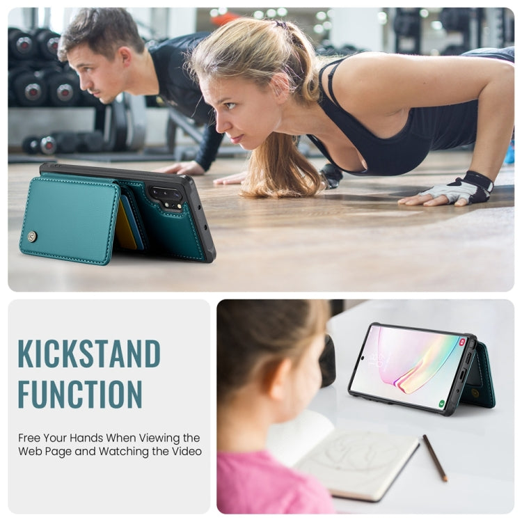 For Samsung Galaxy Note10+ 5G JEEHOOD J05 Business Magnetic Style RFID Leather Phone Case