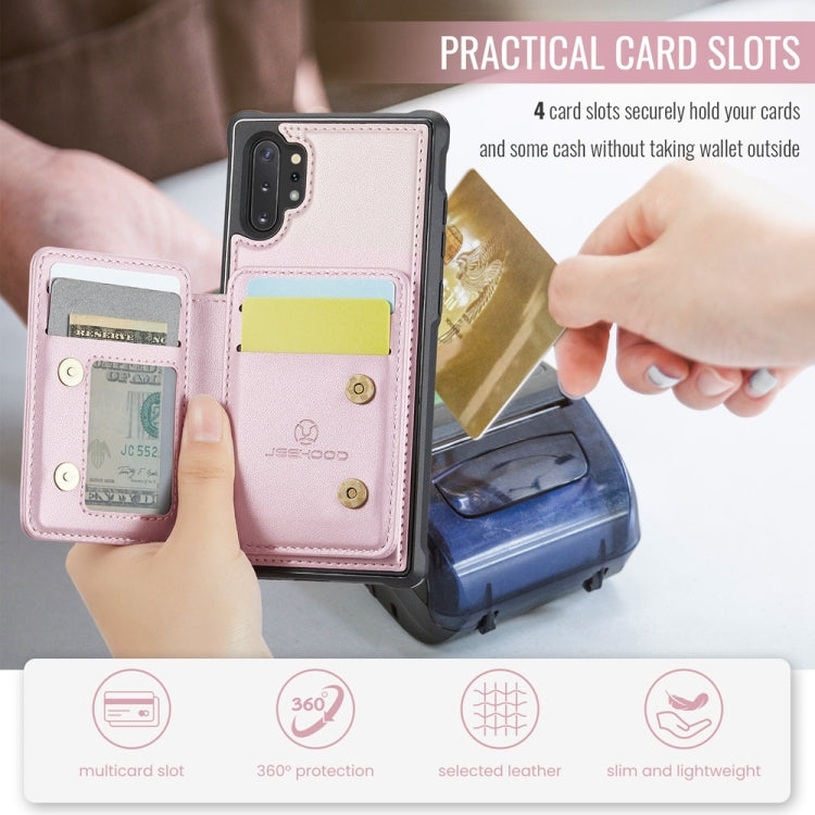 For Samsung Galaxy Note10+ 5G JEEHOOD J05 Business Magnetic Style RFID Leather Phone Case