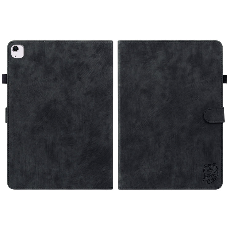 For iPad Air 13 2026 / 2025 / 2024 Embossed Tiger Pattern Leather Tablet Case