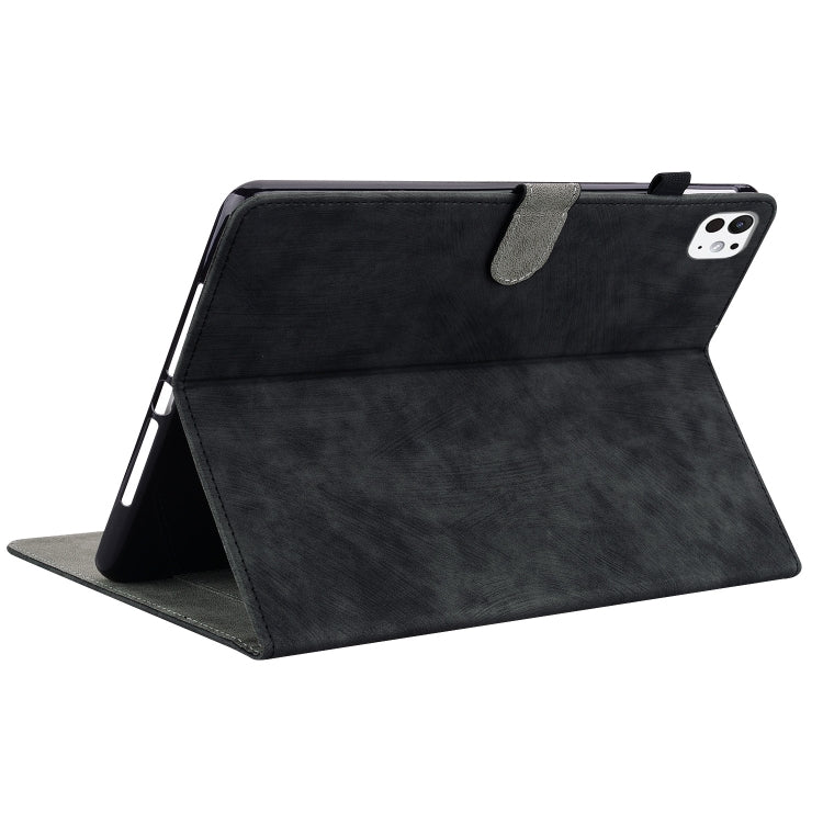 For iPad Pro 11 2025 / 2024 Embossed Tiger Pattern Leather Tablet Case