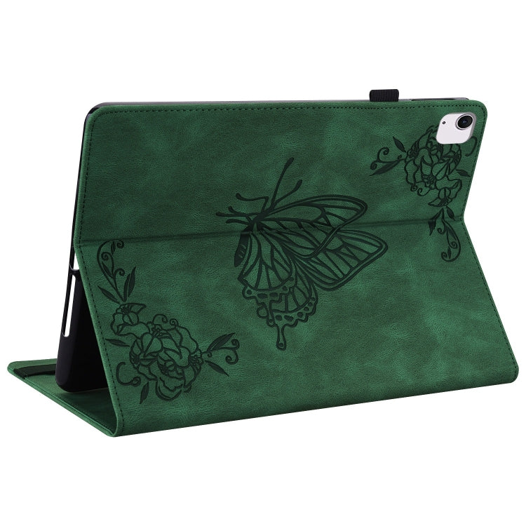 For iPad Air 11 2026 / 2025 / 2024 Butterfly Flower Embossed Leather Tablet Case