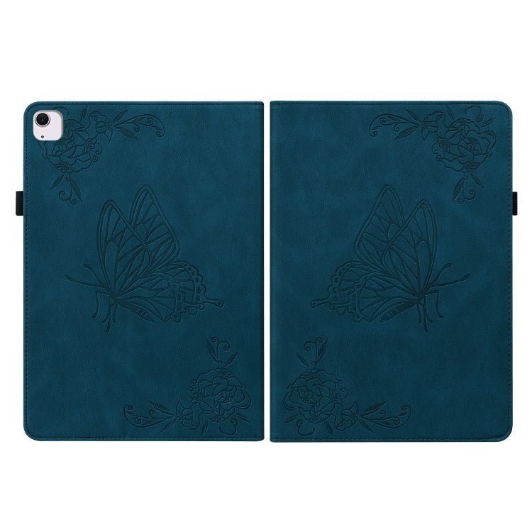 For iPad Air 11 2026 / 2025 / 2024 Butterfly Flower Embossed Leather Tablet Case