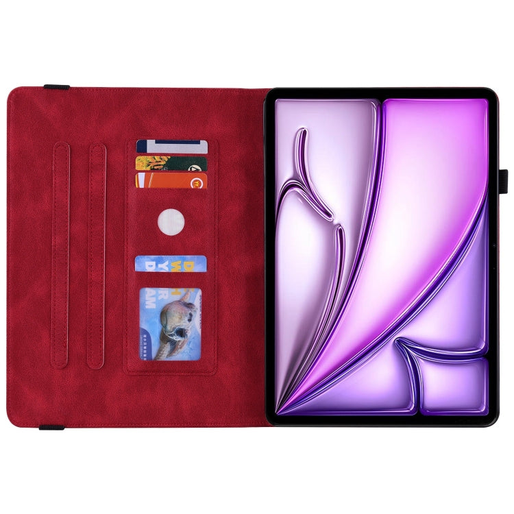 For iPad Air 11 2026 / 2025 / 2024 Butterfly Flower Embossed Leather Tablet Case